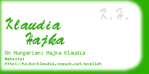 klaudia hajka business card